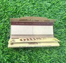Load image into Gallery viewer, OHIS Natural Unbleached Rolling Paper + Tips
