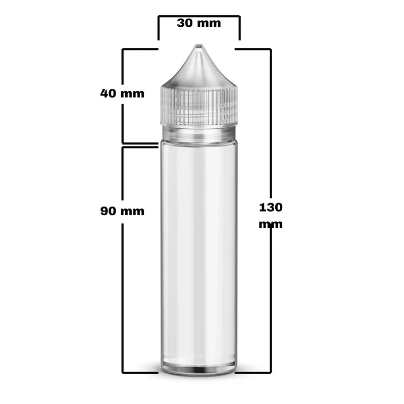 Chubby PET Bottle Clear (60ml tall)