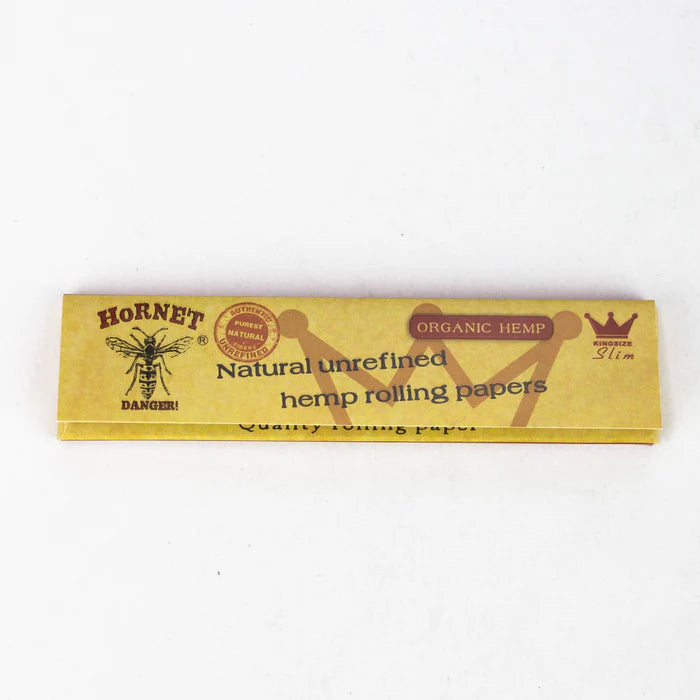 Hornet Rolling Paper With Tips - Organic Hemp - King Size Slim