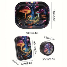 Load image into Gallery viewer, 3 Piece - Magical Forest Printed Metal Storage Tray

