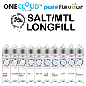 One Cloud Pods n Salts Salt/MTL Longfill Flavour Shot - 30ml Aroma in a 60ml bottle