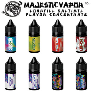 Majestic Vapor Longfill Flavor Concentrate Salt/MTL 15ml shot in a 30ml bottle