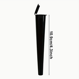 Squeeze Top Pre-Roll Storage Tubes - Black