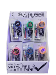 Mini Metal/Glass Travel Pipe Kit (1pc)