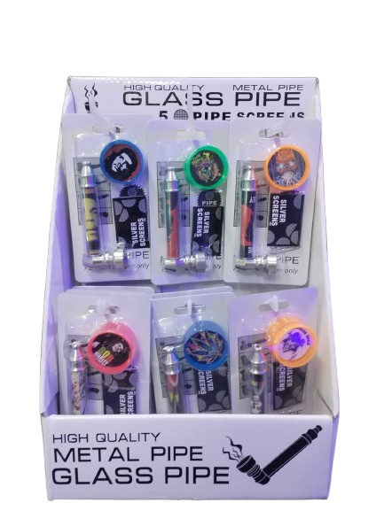 Mini Metal/Glass Travel Pipe Kit (1pc)