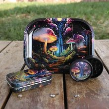 Load image into Gallery viewer, 3 Piece - Magical Forest Printed Metal Storage Tray
