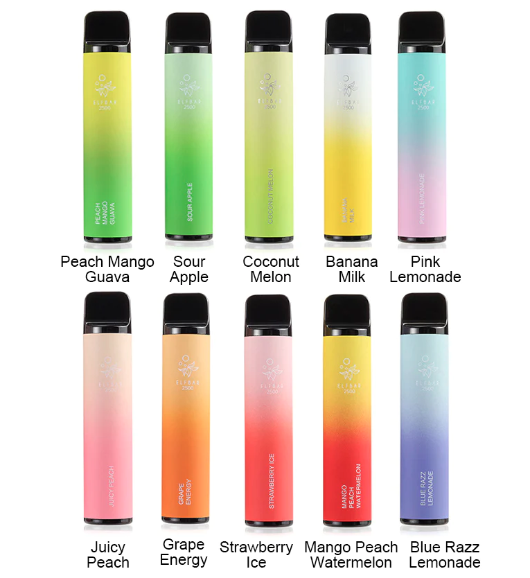 Elf Bar 2500 Disposable Pod Device 1400mAh - 50mg