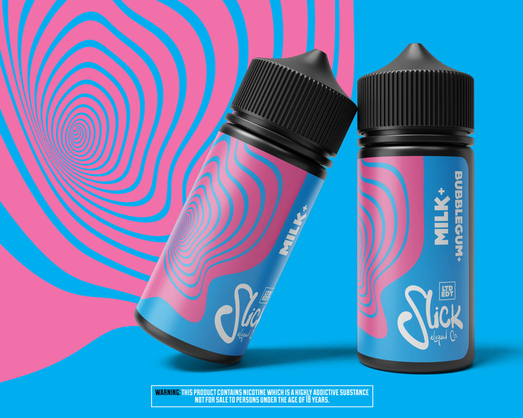 Slick E-Liquid - Bubblegum + Milk (Slick Mix LTD EDT) - 120ml - 2mg