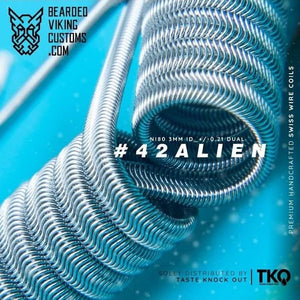 Bearded Viking Alien Coils #42 NI80 2.5MM ID 0.18 DUAL (PER PAIR)