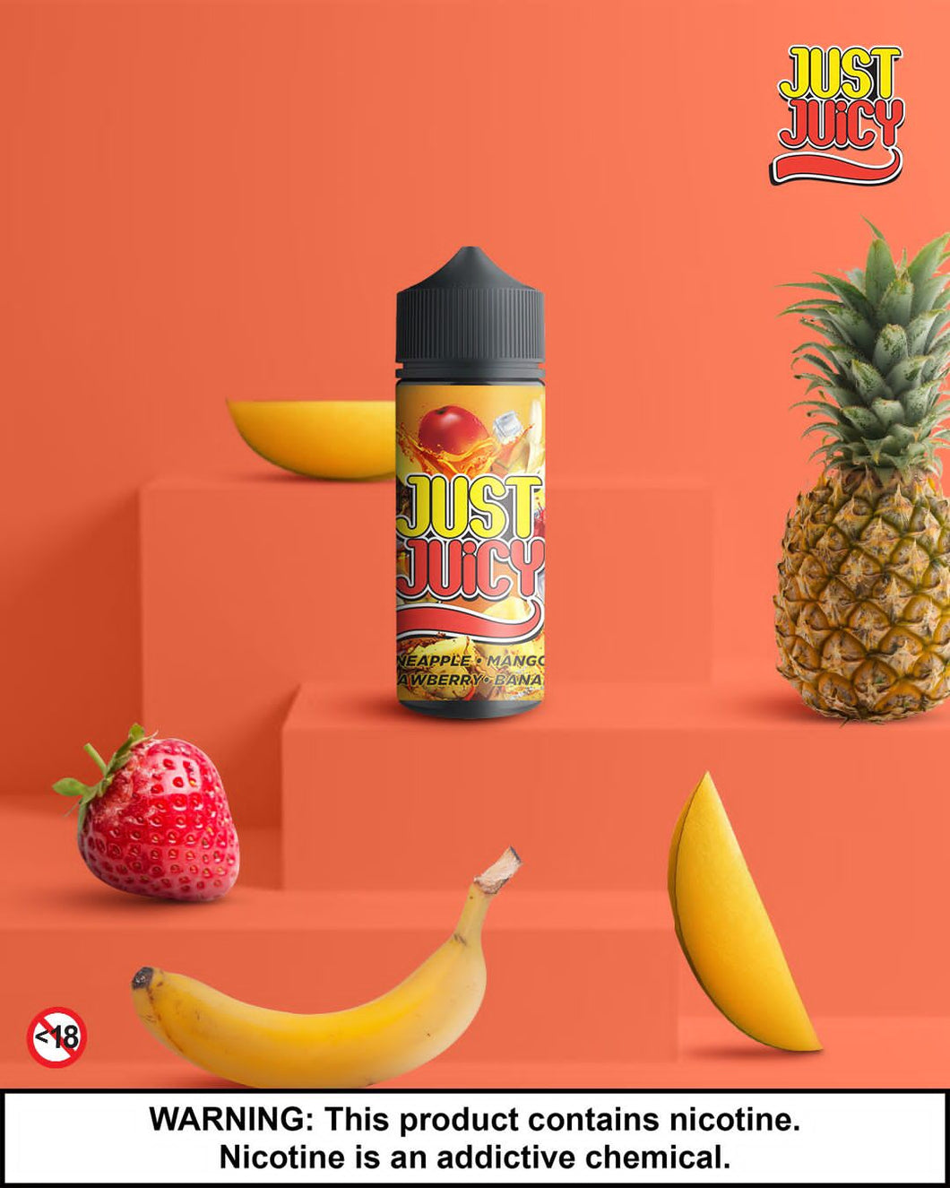 Just Juicy - Mango Pineapple Strawberry and Banana , 120ml