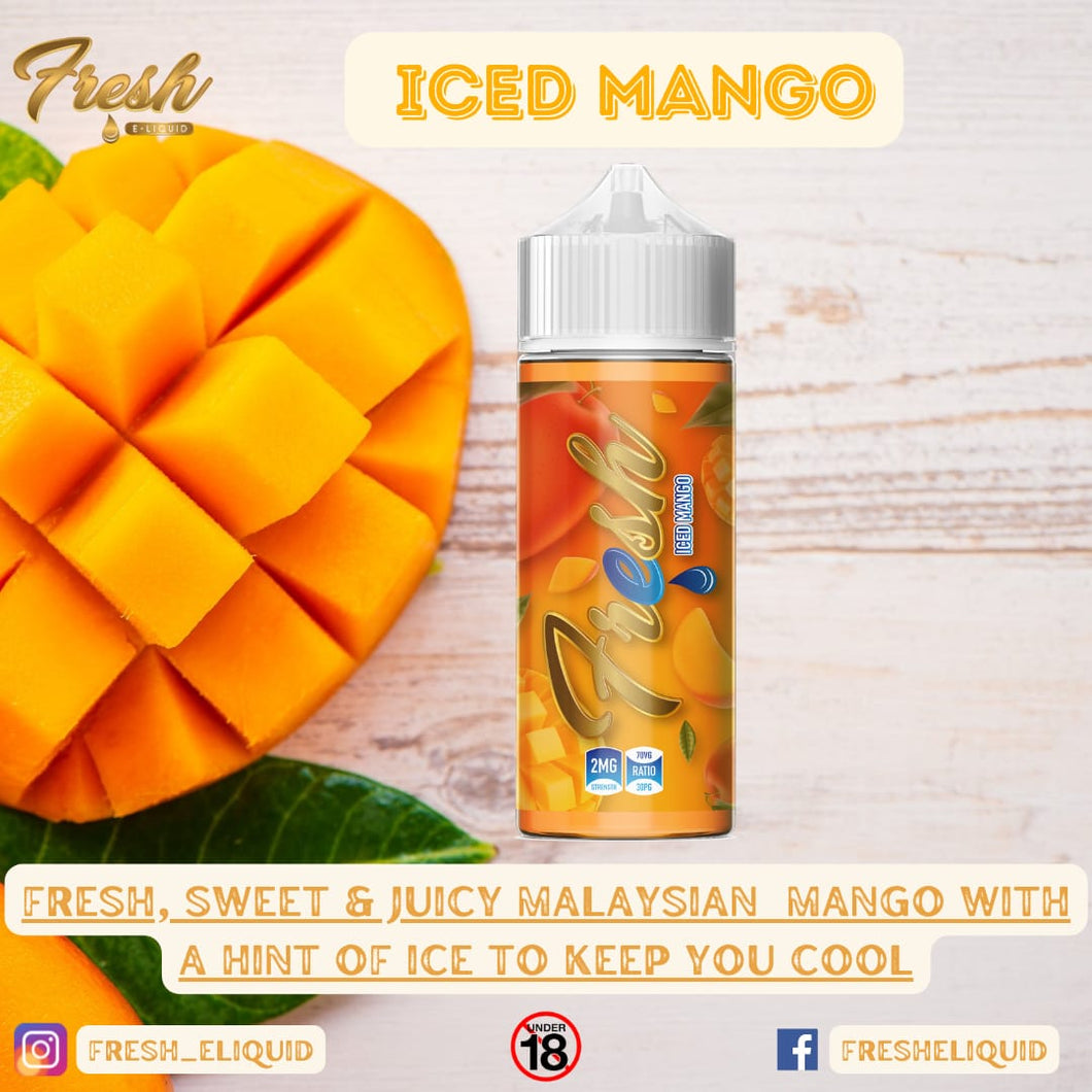 Fresh E- liquid Iced Mango - 120 ml - 2mg