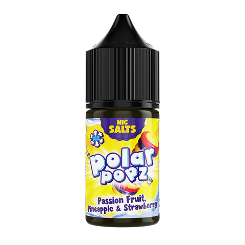 VAPOLOGY - POLAR POPZ - PASSION FRUIT, PINEPPLE & STRAWBERRY SALTS - 30ML -50MG