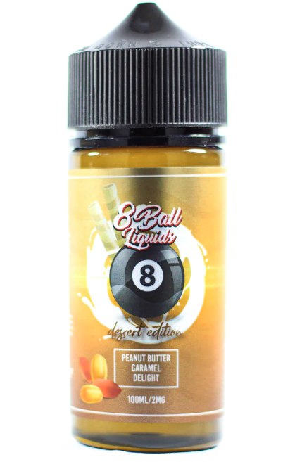 8 Ball Liquids - Peanut Butter Caramel Delight - 100ml - 2mg